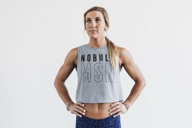 Nobull Muscle (Madison) Women's Tank Tops Grey | Australia (GY5341)